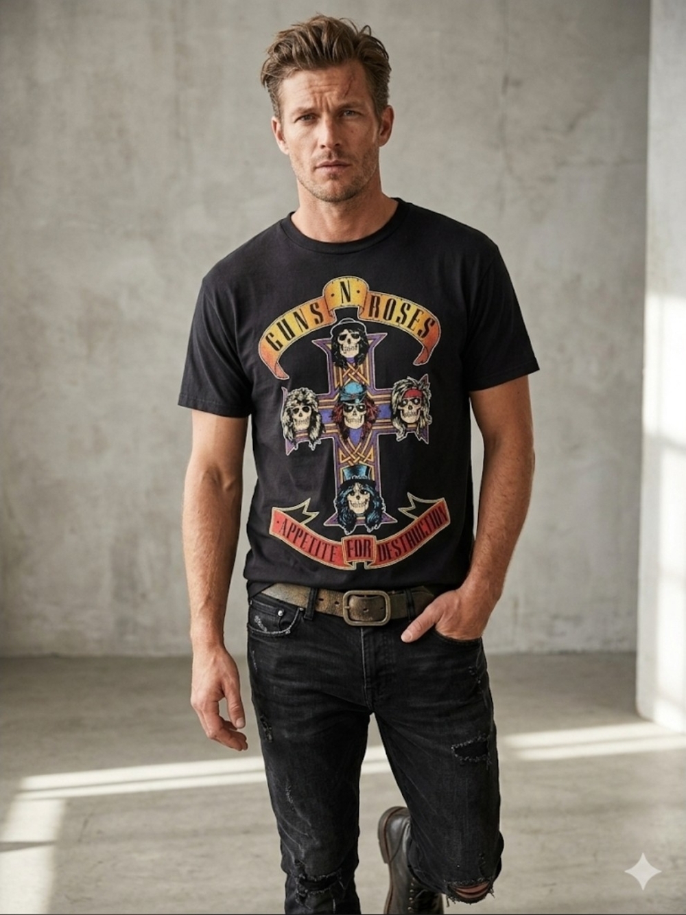 Guns N' Roses Black 'Appetite for Destruction' Graphic Tee